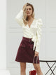 Dive In Love Corduroy Skirts - Burgundy