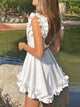Walk By My Side Solid Dress - White