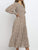 Leopard Print Long Sleeve Dress - Beige