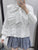 Fresh Looking Cotton Blouses Chic Tops - White