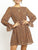 Transparent Classic Dress - Brown