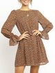 Transparent Classic Dress - Brown