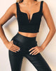 Leyla V Neck Crop Tops - Multicolor