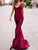Cowl Neck Lace-Up Back Mermaid Dresses MISS ORD 