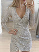 Shine Whole Night Sequin Short Dress - Multicolor