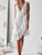 Shoulder Ties Ruffle Knee Length White Dress MISS ORD 