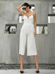 Casual Sling Wide-Leg Wihte Jumpsuit