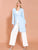 Sky Blue Long Sleeve Tuxedo Dresses Tops & Bottoms MISS ORD XS Sky Blue 