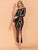 Golden Sequin Feather Long Sleeve Backless Party Dress