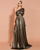 One Shoulder Pleated Shiny High Split Maxi Party Dress