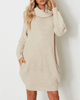 Loose Wool High Neck Thick Dress Sweater