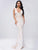 V Neck Sleeveless Elegant Long Prom Dress White Women Dresses MISS ORD 