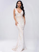 V Neck Sleeveless Elegant Long Prom Dress