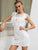 Summer Mini Lace Neckline Chiffon Dresses MISS ORD 