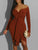 On Fire Off Shoulder Dress - Burgundy