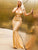 Gold Sequin Crepe Prom Mermaid Dress MISS ORD 