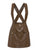 Faux Leather Dress - Brown