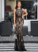 Retro Sexy O Neck Sleeveless Sequin Dress