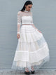 High Neck Dot Casual Elegant Lace Dress
