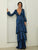 Royal Blue Silk Ruffles Long Prom Dress Women Dresses MISS ORD 