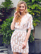 Half Sleeve Feather Sweet Casual Dress