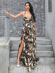 Halter Backless Print Maxi Beach Dress