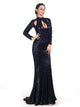 Keyhole Sequin Mermaid Vintage Prom Dress