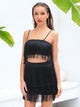 Black Dress Tassel Mini Two-piece
