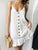 Let Me Know V Neck Dress - White/Green