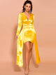 Cocktail Yellow Satin Dresses