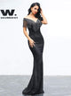 Tassel Glitter Bodycon Maxi Prom Dress