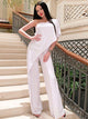 White One Shoulder Jumpsuit By Simply