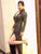 Sequined Party Dresses Long Sleeve With Side Slit MISS ORD 
