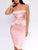 Lace-Up Back Tight Short Satin Dress MISS ORD 