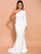 One Sleeve Emboss White Long Dress MISS ORD 