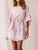 Ruffle Half sleeve Strappy Pink short Dress MISS ORD 