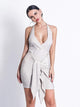 Elegant Tied Up Halter Short Dress