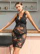 Sexy Perspective Short Black Party Dress