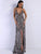 V-neck Off Shoulder Split Sequin Maxi Party Dress Women Dresses MISS ORD 