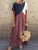 Three-Color Patchwork Loose Cheap Casual Dresses Women Dresses MISS ORD 