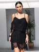 Short Black Lace Backless Party Dress