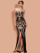 Gorgeous Multicolor Sequins Pattern Strapless Party Dress