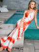 Boho Sleeveless Tie-Dye Beach Long Dress