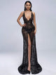 Sexy Sequined Black See Party Dress