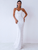 V-Neck Sleeveless Sequins Pattern Elegant Party Dress