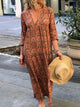 Bohemian Beach Print Loose Dress