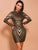 Metal Sequin Geometric Party Dress MISS ORD 