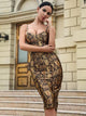 Sexy Short Tight Snakeskin Cocktail Dress