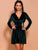 Black Green Velvet Short Dress MISS ORD 