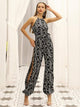 Sexy Chain Pattern Halter Jumpsuit